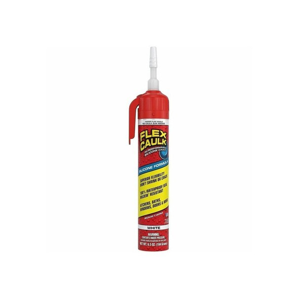 Flex Seal Sealant,6.5 oz,White,Silicone US600WHT200