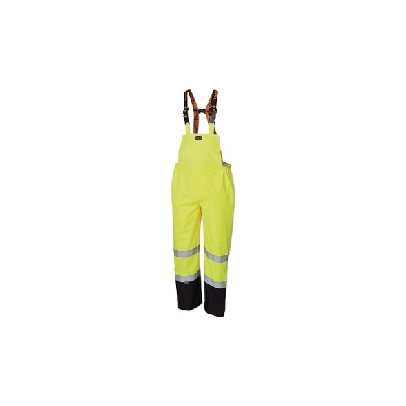 5404AU/5405AU HV 300D Ripstop Waterproof Safety Bib Pant, Medium, Y/G