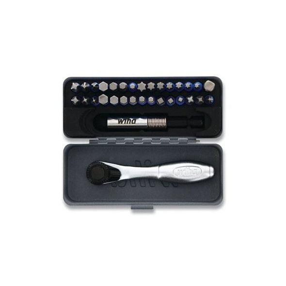 Gobox TerminatorBlue Ratchet and impact bit set, 32 Pc