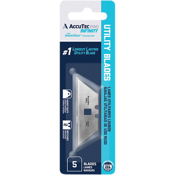 AccuTec Pro Infinity Utility Blade 2-Notch 5BL/CD APBL-8007