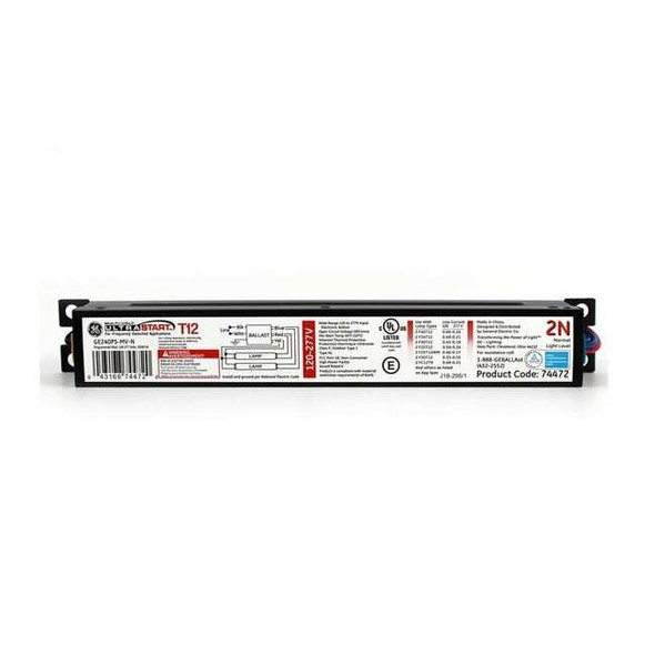 Current GE LIGHTING 65 to 68 Watts, 4 Lamps, Electronic Ballast GE454-MV-PS90-F