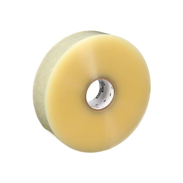 Packing Tape, 2 mil Thick, 0.8 in W x 999.6 yd L, 3 in Core Dia., Clear, 4 PK