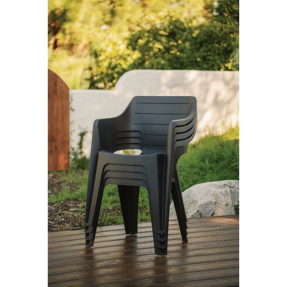 Adams Bilbao Graphite Stack Chair 273483 895269