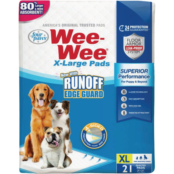 Four Paws 21pk 28x34 Dog Pee Pad FP1A021