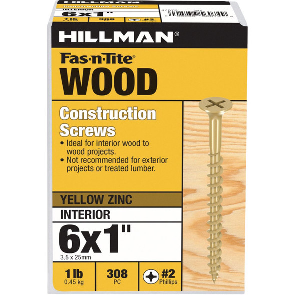 Fast-n-Tite 308ct #6x1 Int Wood Scrw 47670