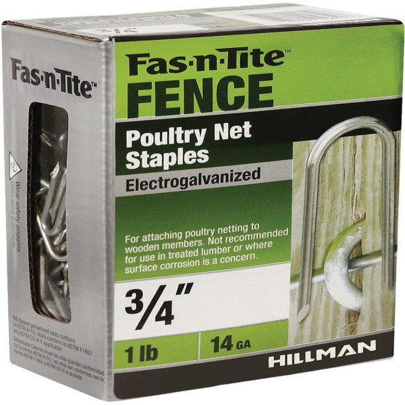 Hillman Fas-n-Tite 3/4 In. Poultry Net Staple (1 Lb.) 461296