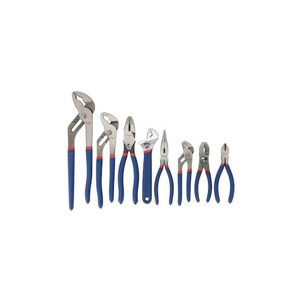 Westward Plier and Wrench Set,Dipped,8 Pcs 793LA6