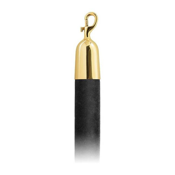 Lavi Industries Barrier Rope,Black,Velour,4 ft. L 00-930161/4BK