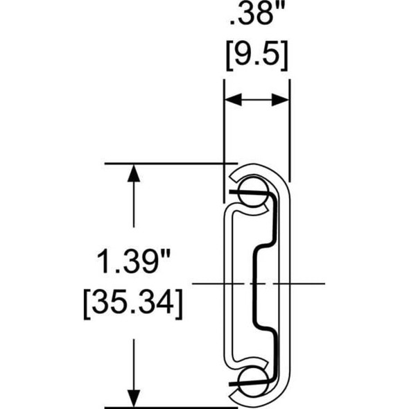 Accuride Drawer Slide, Side-Hard Mount, 3-4 Ext., Conv., PK2, 1-2"W SS2028-18P