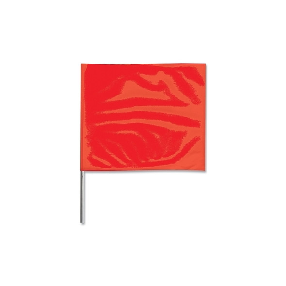 Stake Flags, 2 in x 3 in, 21 in Height, PVC; Steel Wire, Red Pack of 1000