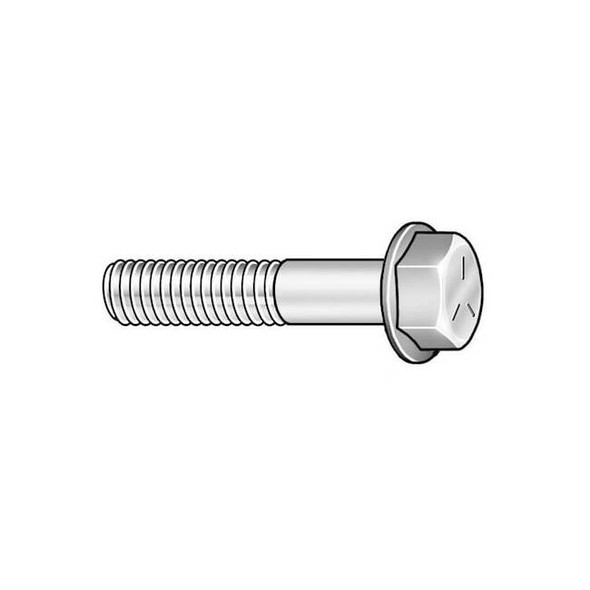 Grade 5, 1/2"-13 Flange Bolt, Zinc Plated Steel, 1-1/4 in L, 270 PK