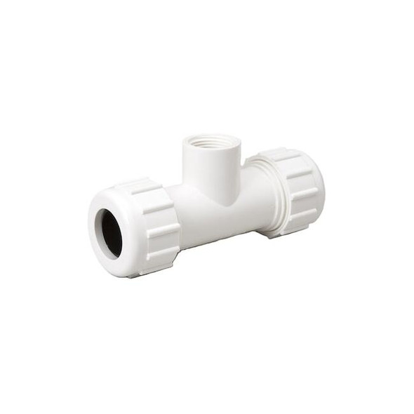 Manufacturer Varies PVC TEE,White,Tee,4 25/32" L 162-103