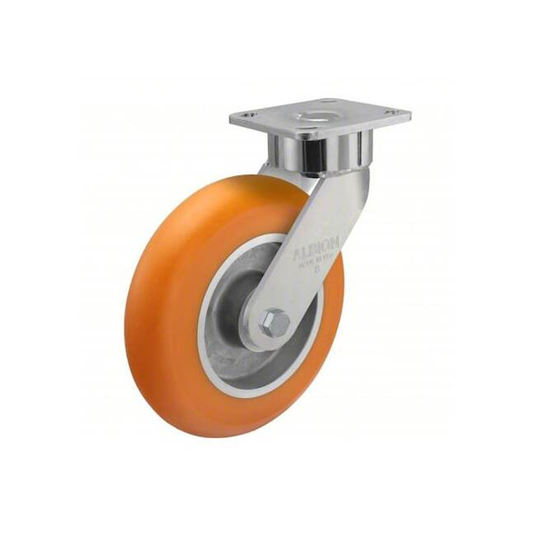 Albion Plate Caster,Swivel,Polyurethane,9 1/2"H 28AN08228S01