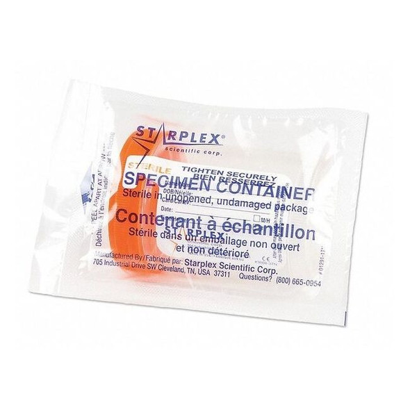 Medegen Medical Products Specimen Container w/Lid,120mL,PK100 P02B120210OR