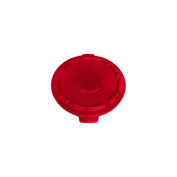Global Industrial Plastic Round Trash Can Lid 55 Gallon Red
