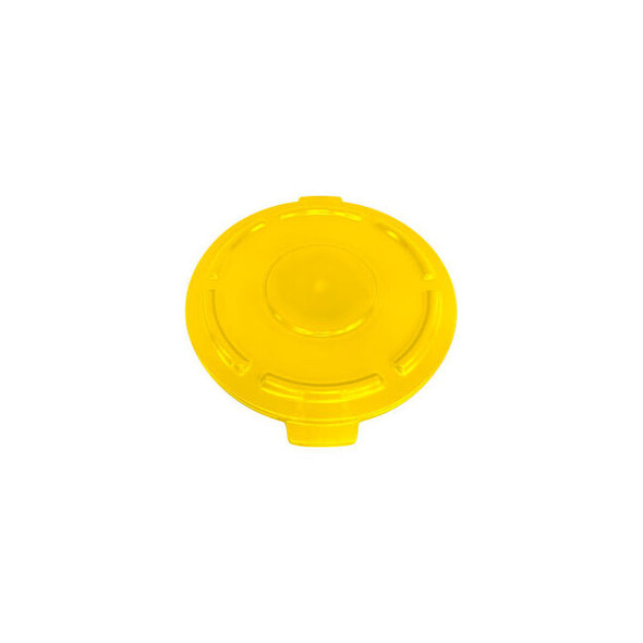 Global Industrial Plastic Round Trash Can Lid 55 Gallon Yellow