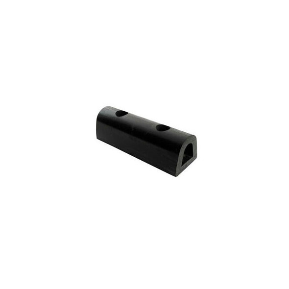 Global lndustrial Extruded Fender Bumper Half Oval 12Wx4-1/4H Black