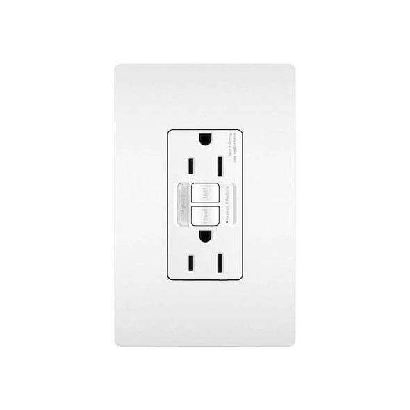 Legrand GFCI, 15 A, 125V AC, White, Plastic 1597NTLTRWCCD4