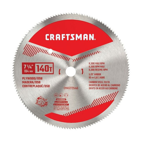 Craftsman Plywood Saw Blade,7-1/4" 140T CMAS2725140