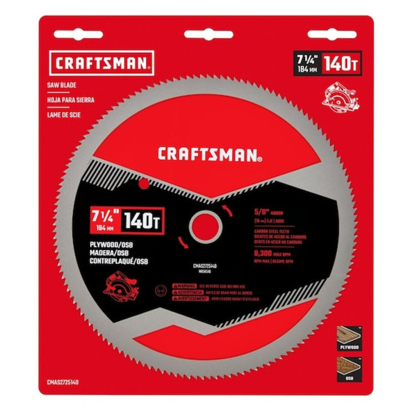 Craftsman Plywood Saw Blade,7-1-4" 140T CMAS2725140