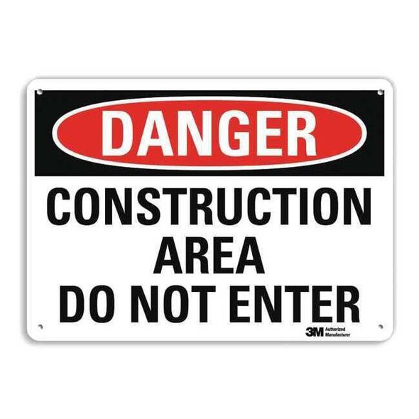 Lyle Danger Sign,4 Hole Mount,10in W x 7in H, U3-1240-RA_10X7 U3-1240-RA_10X7