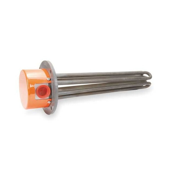 Tempco Flanged Immersion Heater,21-9/16 In. L TFP02657