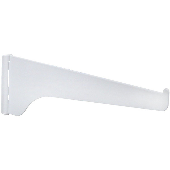 180 WH 16 Knape & Vogt 180 Series 16 In. White Steel Regular-Duty Single-Slot Shelf Bracket