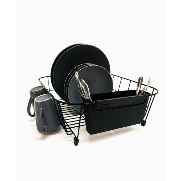 Grayline 14 In. W x 17-1-2 In. L  Black Wire Sink Dish Drainer 44411 608180