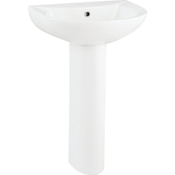 Common Goods Grove 20 In. White Pedestal Sink & Base FH-282 460471