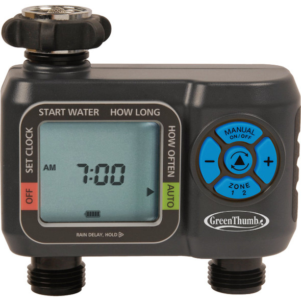 Green Thumb 2 Zone Water Timer 77100GTDI