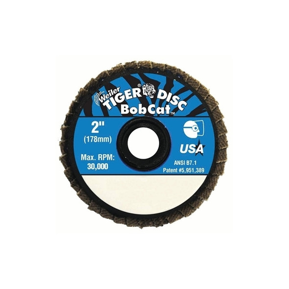 Bobcat Flat Style Flap Discs, 2 in, 80 Grit, 30,000 rpm