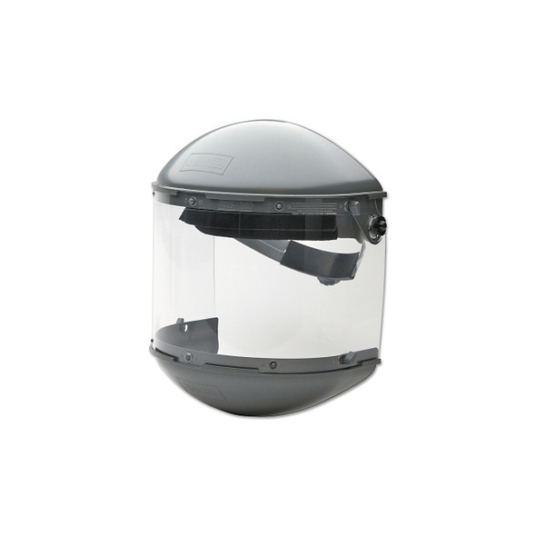 Dual Crown Faceshield Systems, 7 in Crown, 3C Ratchet, Clear/Noryl