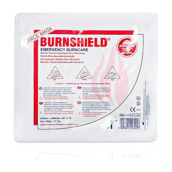 Burnshield Burn Face Dressing,WHT,24" L,16" W 3070
