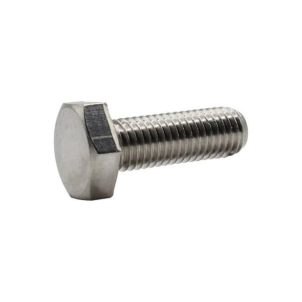 316, 5/16"-24 Hex Head Cap Screw, Plain Stainless Steel, 1/2 in L, 50 PK