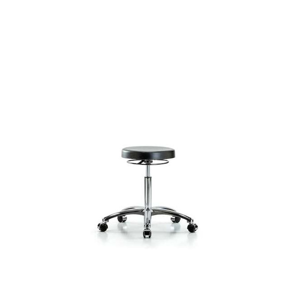 Polyurethane Stool Chrome - Medium Bench Height with Casters