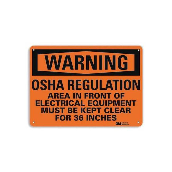 Lyle Plastic Warning Sign,4 Holes,10"x7", U6-1190-NP_10X7 U6-1190-NP_10X7