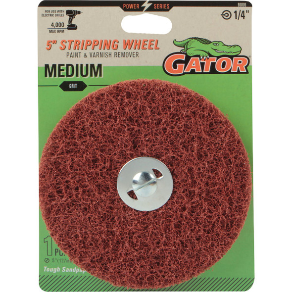 Gator 5 In. Medium Grit Drill-Mount Stripping Wheel 9006