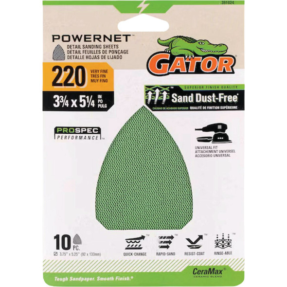 Gator 180-Grit Mesh Mouse Sandpaper Sheet (10-Pack) 391023