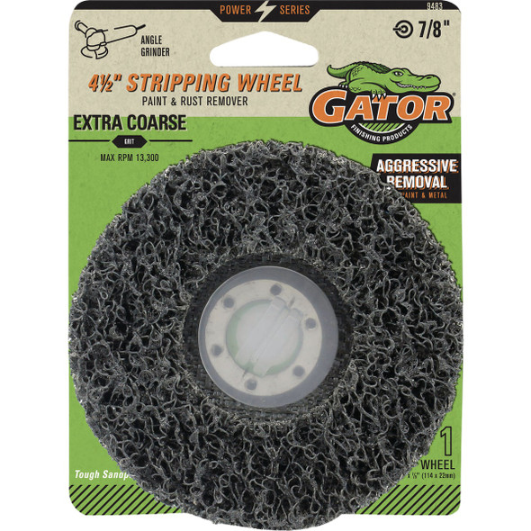 Gator 4-1/2 In. Extra Coarse Grit Angle Grinder Stripping Wheel 9483GA