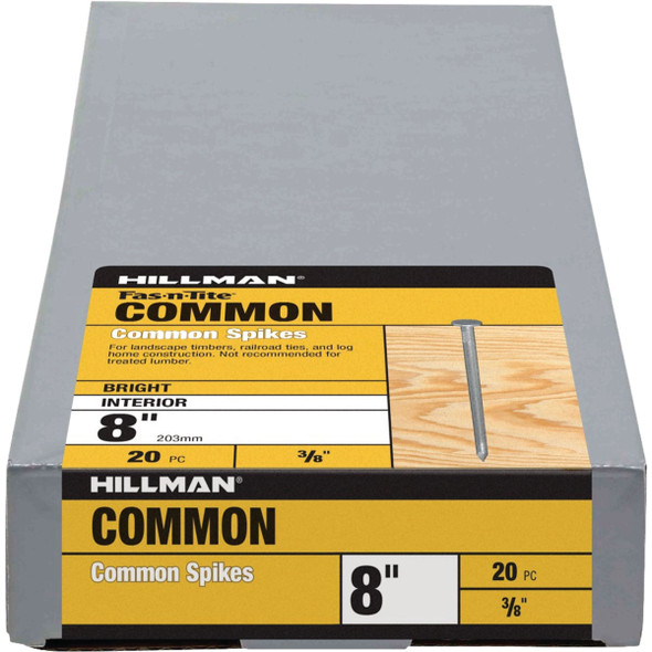 Hillman Fas-n-Tite 8 In. Bright Common Spikes (20-Count) 461493