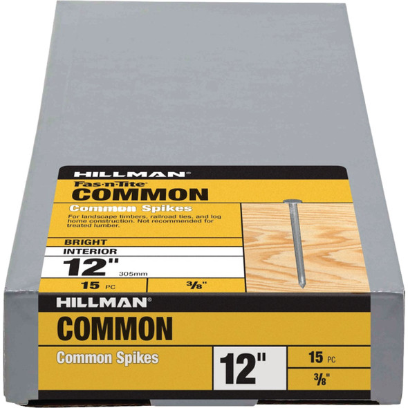 Hillman Fas-n-Tite 12 In. Bright Common Spikes (15-Count) 461495