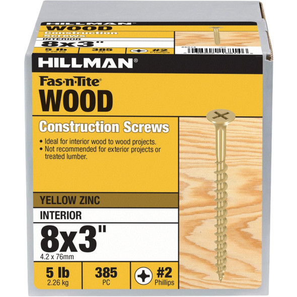 Fas-n-Tite 385 #8x3" Int Wood Scrw 48814