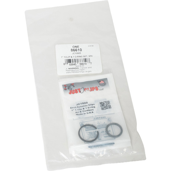 JC10005 1" 1 Clip & 1 O-Ring Set, 5 Pack 86610