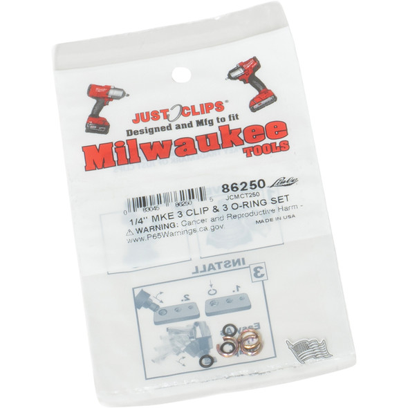 JCMCT250 1/4" MKE 3 Clips 3 O-Rings Set 86250