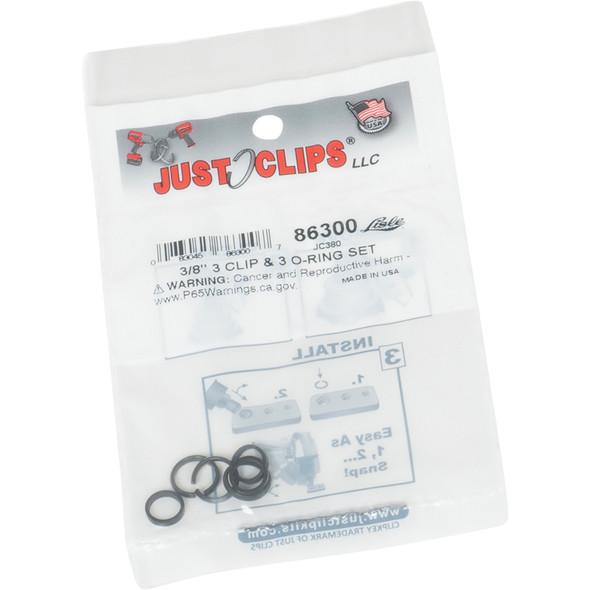 JC380 3/8" 3 Clips & 3 O-Rings Set 86300