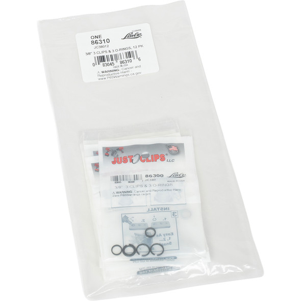 JC38012 3/8" 3 Clips & 3 O-Rings, 12 pk 86310