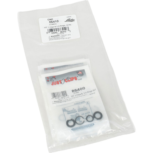 JC50012 1/2" 3 Clips & 3 O-Rings, 12 pk 86410