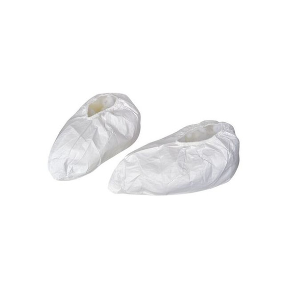 Disposable Shoe Covers, Non-Woven Laminate, White, Slip Resistant Sole: Yes ,L