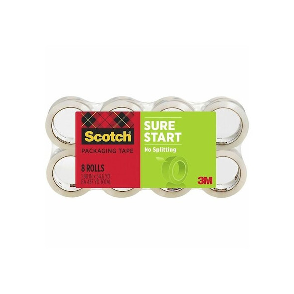 Scotch Packaging Tape, 8/Pack  3450-8 Pack of 6