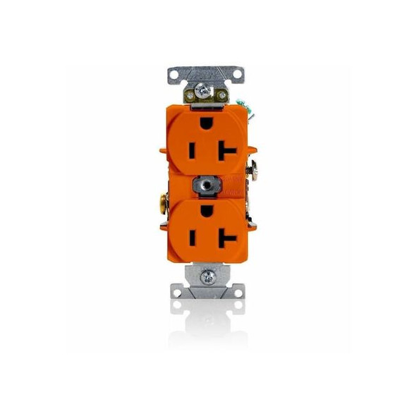Leviton Duplex Receptacle Outlet,20A,Orange,125V 5362-SO